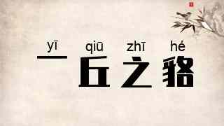 一丘之貉