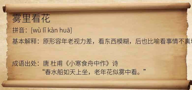 雾里看花