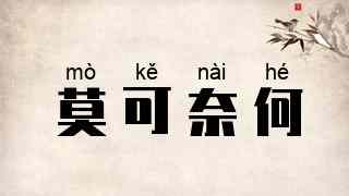 莫可奈何