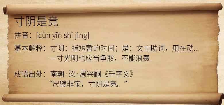 寸阴是竞