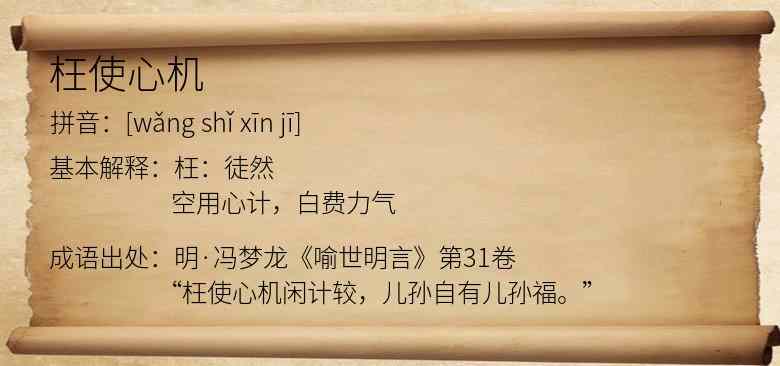 枉使心机