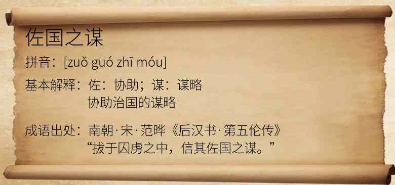 佐国之谋