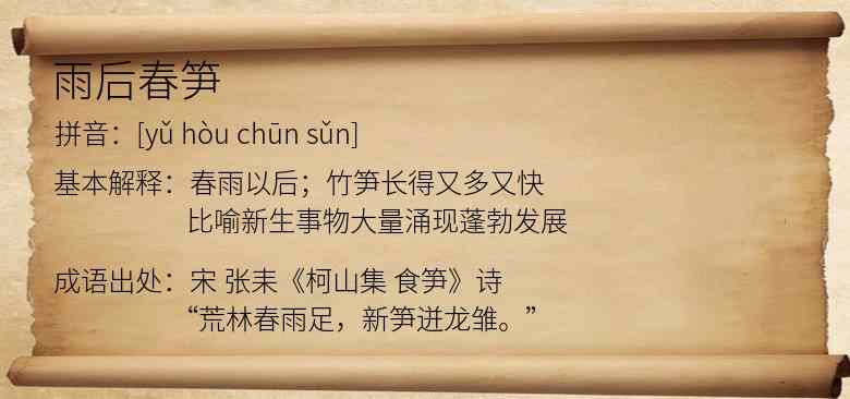 雨后春笋