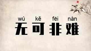 无可非难