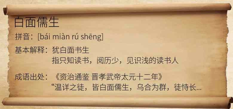 白面儒生