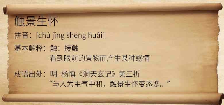 触景生怀