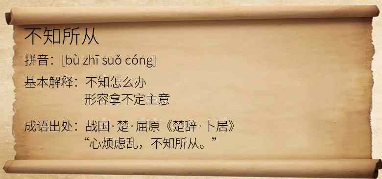 不知所从
