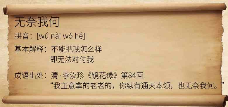 无奈我何