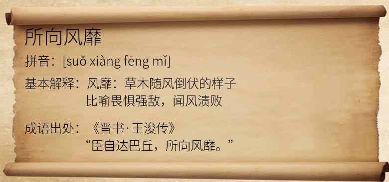 所向风靡