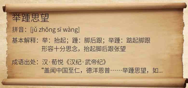 举踵思望