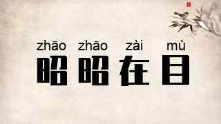 昭昭在目