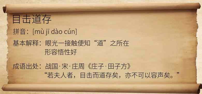 目击道存