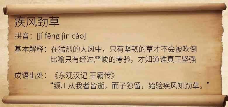 疾风劲草