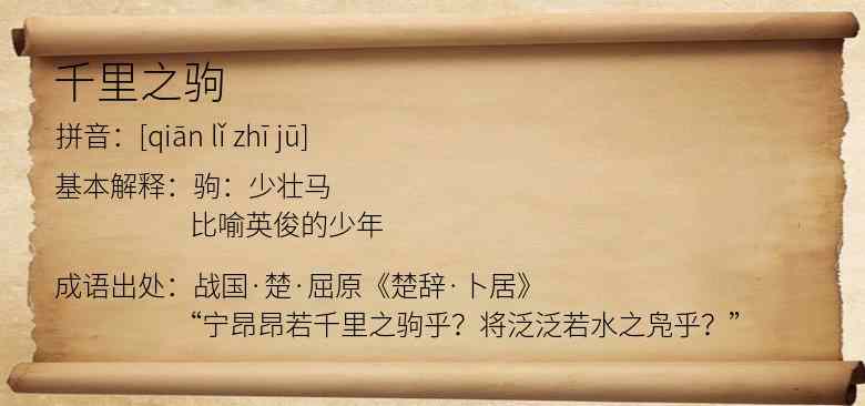 千里之驹