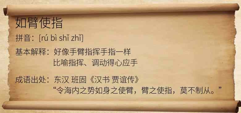 如臂使指