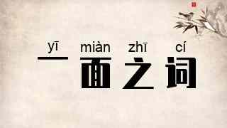 一面之词