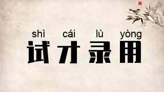 试才录用