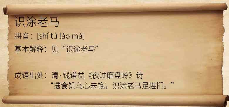 识涂老马