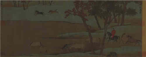 赵孟頫秋郊饮马图卷介绍