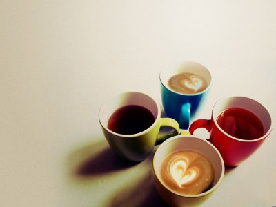 多彩效果咖啡 PPT背景图片