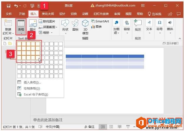 ppt2019幻灯片中插入和设置表格的技巧大全