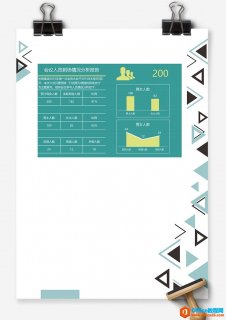 excel会议人员到场情况分析报告 Excel模板 免费下载