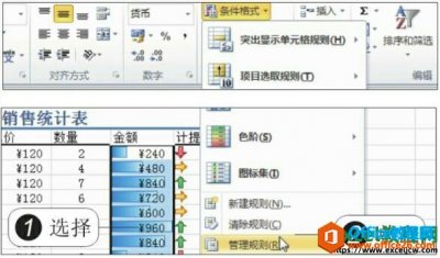 excel2010中条件格式规则管理的使用方法图解教程