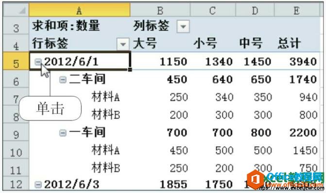隐藏和显示明细数据