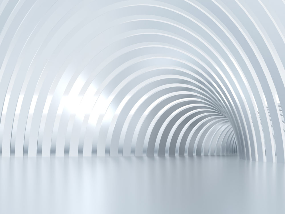 梦幻般抽象的隧道科技感PPT背景图片 精美的细纹蓝色纯净课件背景图片