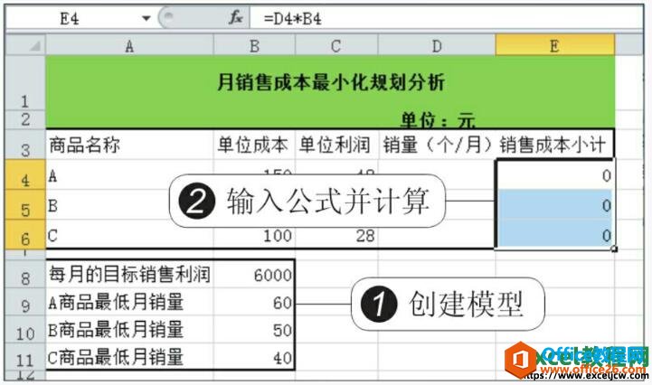 使用Excel2010规划求解功能进行数据分析