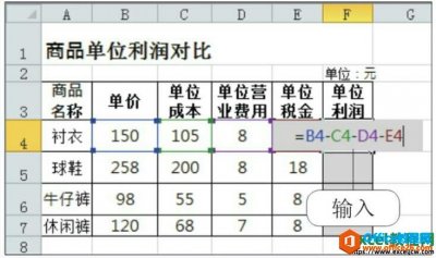 excel2010中如何输入公式和复制公式