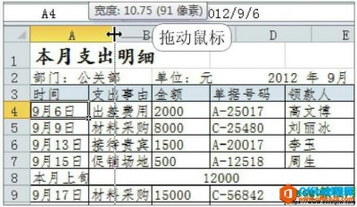 如何在excel2010表格中调整单元格的大小