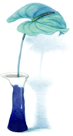 清新手绘水彩画 PPT背景图片 PPT课件背景图片