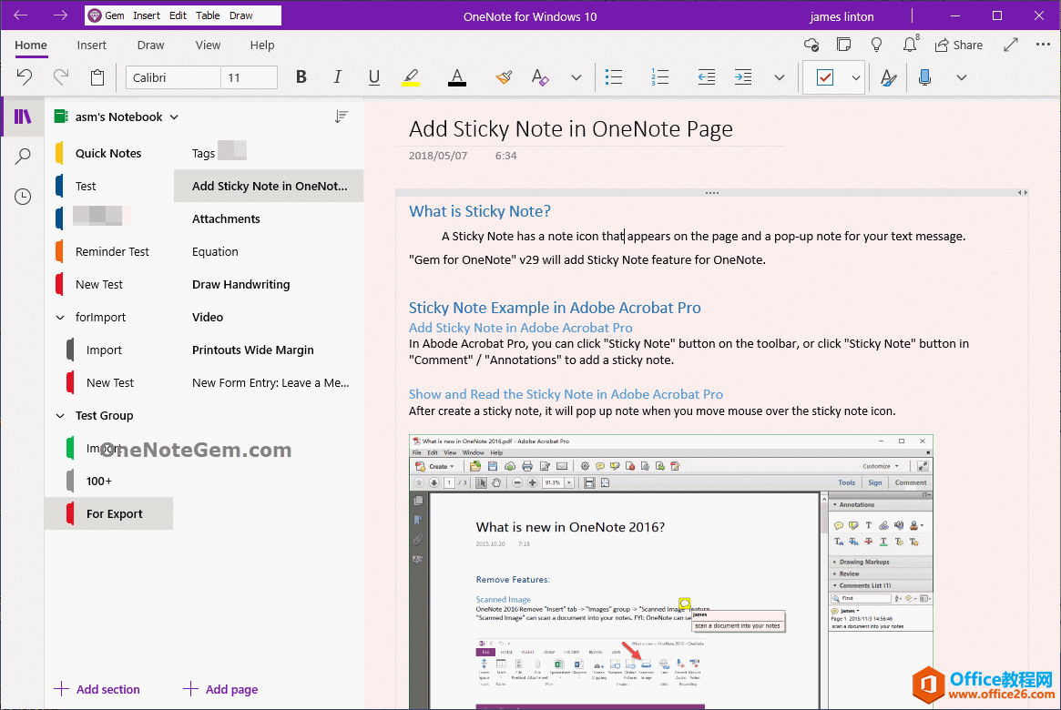 UWP OneNote 笔记本