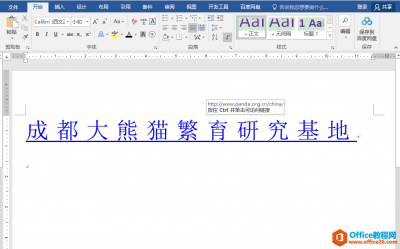 如何为Word文档中的文本添加超链接？
